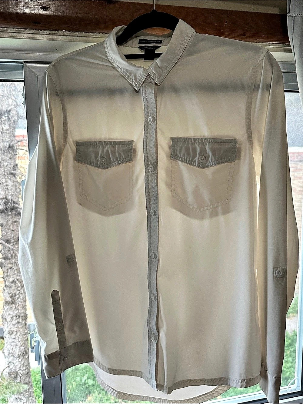 Classic Fit Button Down Shirt in White Women’s Size Small - Eddie Bauer